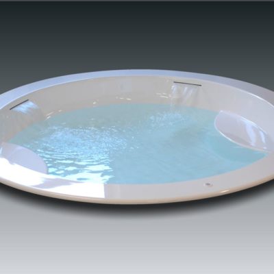 Large round bathtub EXCEL ROYALE by Watergame Company.