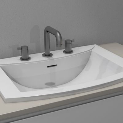 Inset rectangular washbasin | MAESTRO 60x45cm | Watergame Company