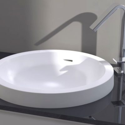 Semi-recessed washbasin | CITY D.45cm | Watergame Company