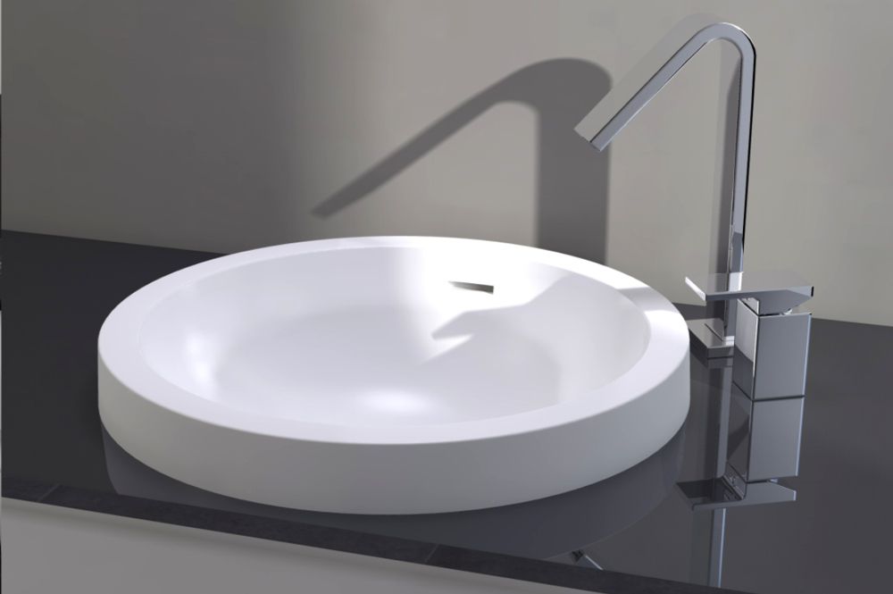 Semi-recessed washbasin | CITY D.45cm | Watergame Company