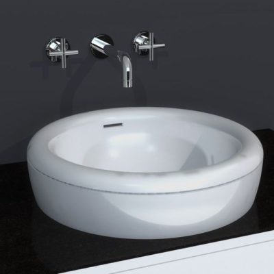 Semi-recessed basin | CLELIA D.50cm | Watergame Company