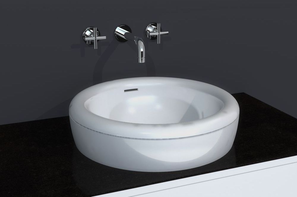 Semi-recessed basin | CLELIA D.50cm | Watergame Company