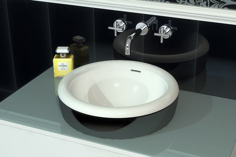 Semi-recessed basin | CLELIA D.50cm | Watergame Company