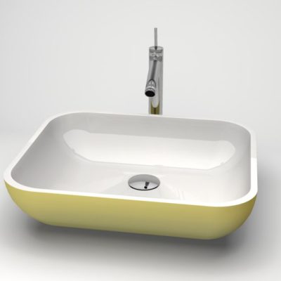 Counter top basin SQUARE BOWL by Watergame Company