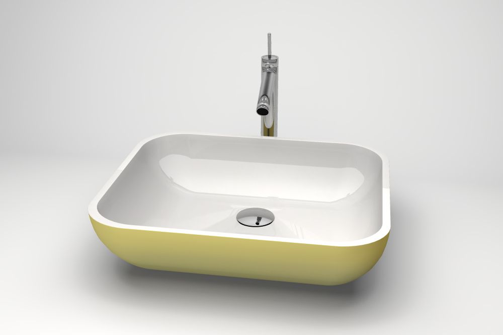 Counter top basin SQUARE BOWL by Watergame Company