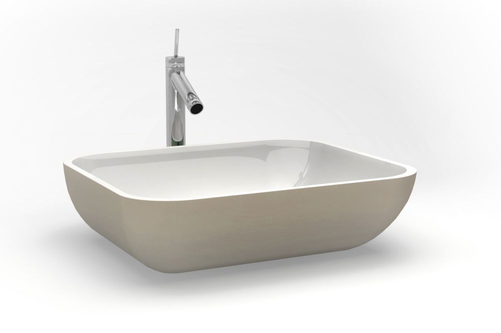 Counter top basin SQUARE BOWL by Watergame Company